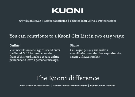 Kuoni Gift List